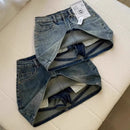 Saia Jeans Feminina Retrô Cintura Alta – Modela e Valoriza