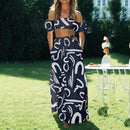 Conjunto Feminino Elegante 2 Peças – Top + Saia Longa