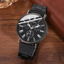 Kit 2 Relógios Casuais de Couro para Casal – Feminino e Masculino com Mostrador Simples Quartzo