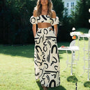 Conjunto Feminino Elegante 2 Peças – Top + Saia Longa